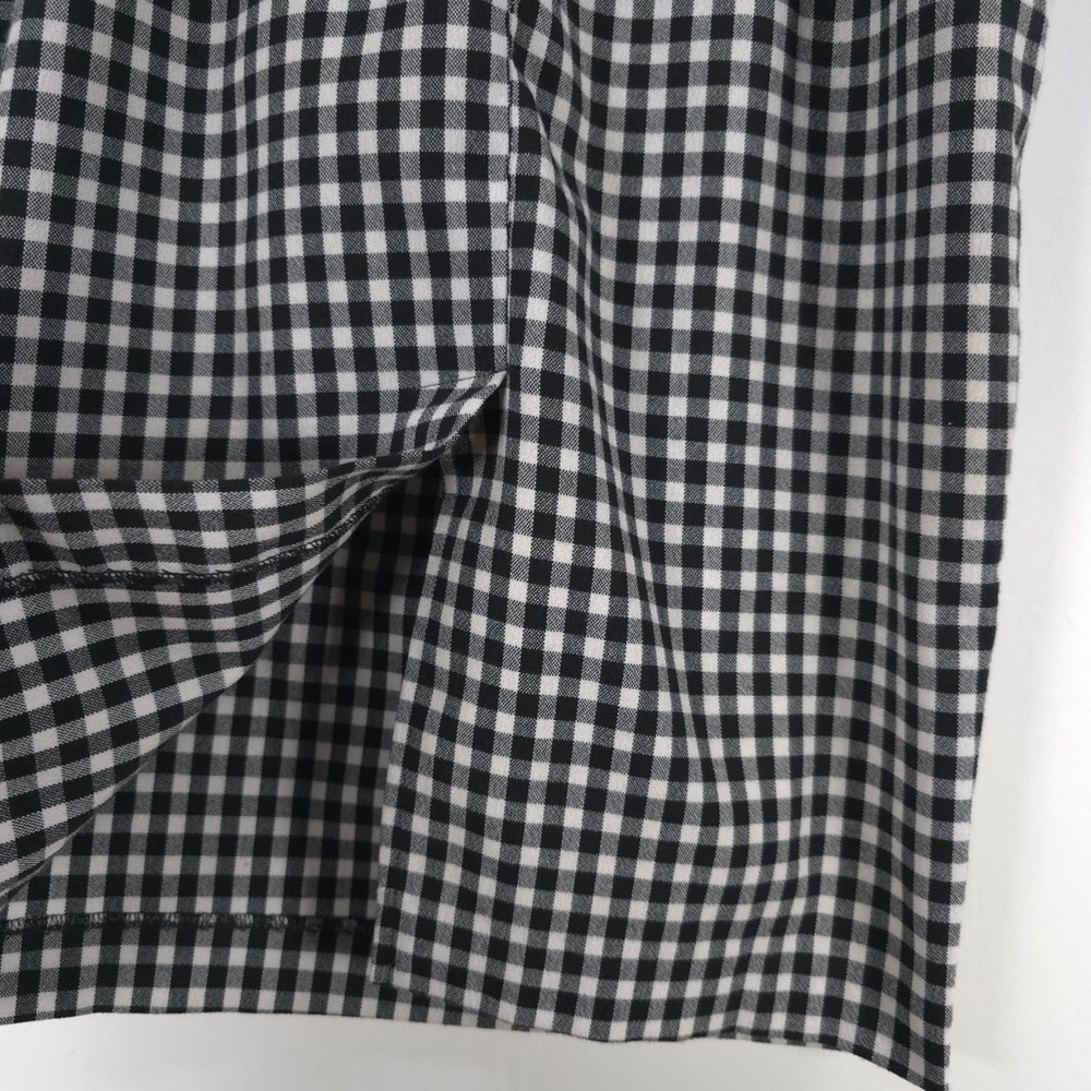 GLAMOUR BUNNY Jacky 60s Jacky Pencil Dress Gingham Back Slit Chic Bow‎ Size XS - Picture 10 of 13